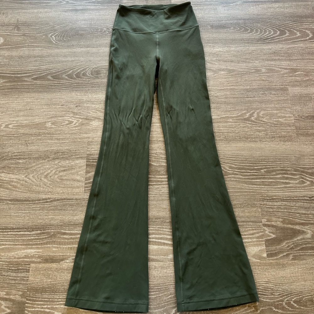 lululemon athletica Olive Green High-Rise Flare Leggings